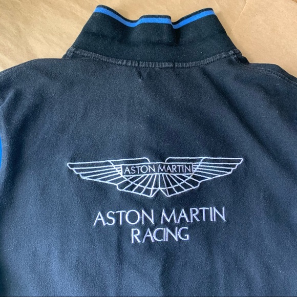 Hackett Aston Martin Polo Small Medium Cotton Black Blue - Picture 6 of 7